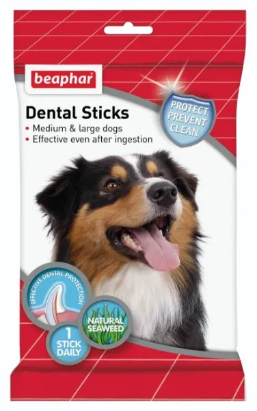 Beaphar Dental Sticks Med/Lge Dog 7 Sticks