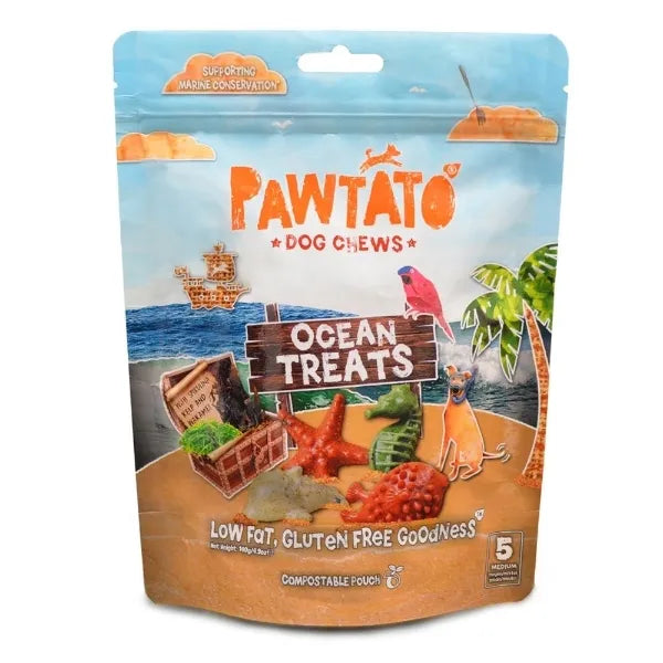 Benevo Pawtato Ocean Treats Grain Free Dog Chews Med 140g