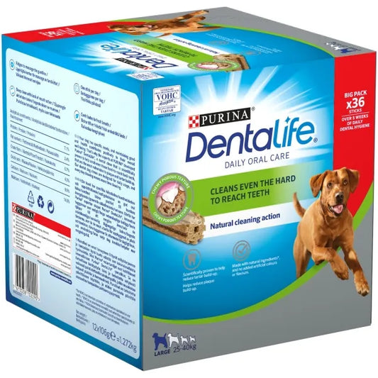 Dentalife Dental Chews Big Pack Lge Dog 36 Stk (12x106g)