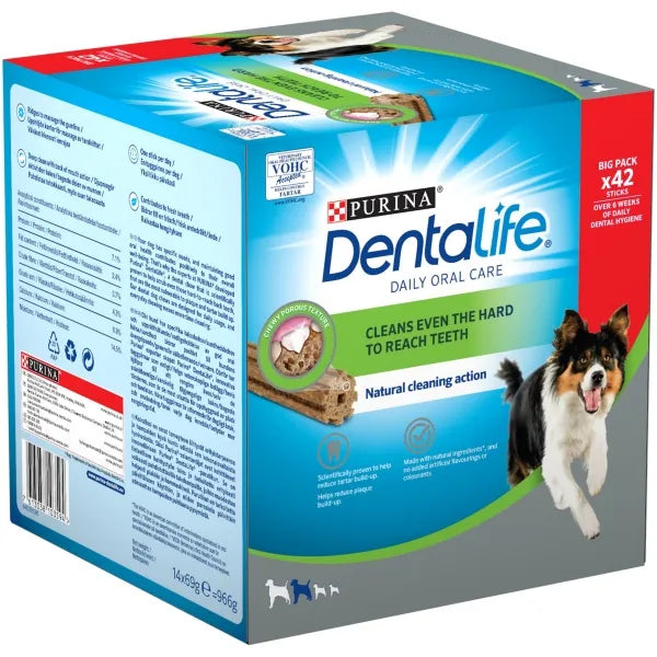 Dentalife Dental Chews Big Pack Med Dog 42Stk (14x69g)