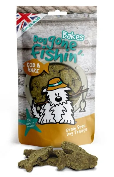 Dog Gone Fishin' Cod And Hake Bakes 75g