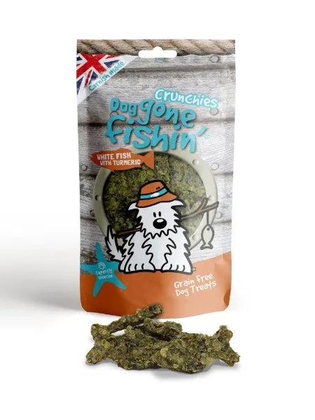 Dog Gone Fishin' White Fish With Turmeric Crunchies 75g