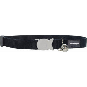 Red Dingo Plain Black Cat Collar