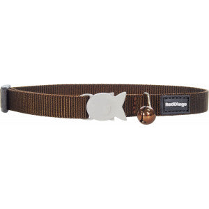 Red Dingo Plain Brown Cat Collar