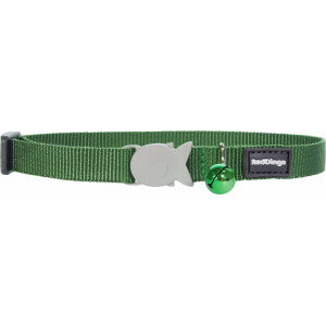 Red Dingo Plain Green Cat Collar