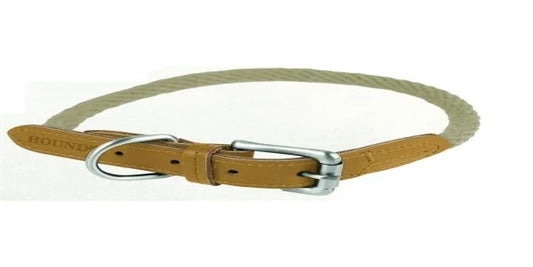 Hound Real Leather Braided Dog Collar