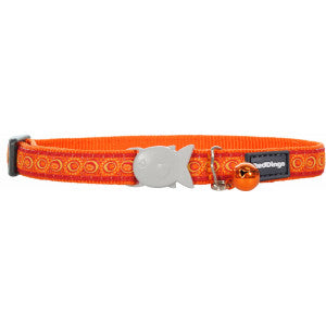 Red Dingo Cosmos Orange Cat Collar