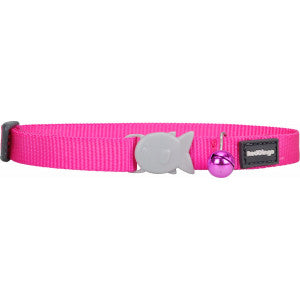 Red Dingo Plain Hot Pink Cat Collar