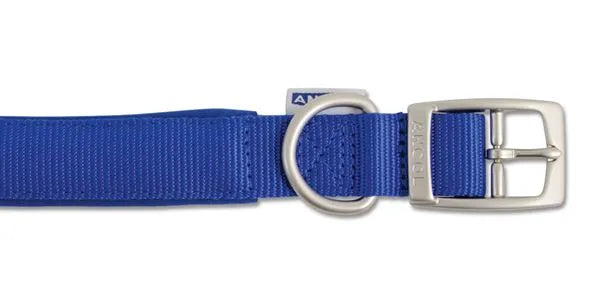 Viva Nylon Padded Buckle Collar Blue