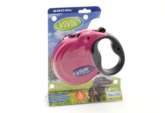 Viva Retractable Lead Tape Pink