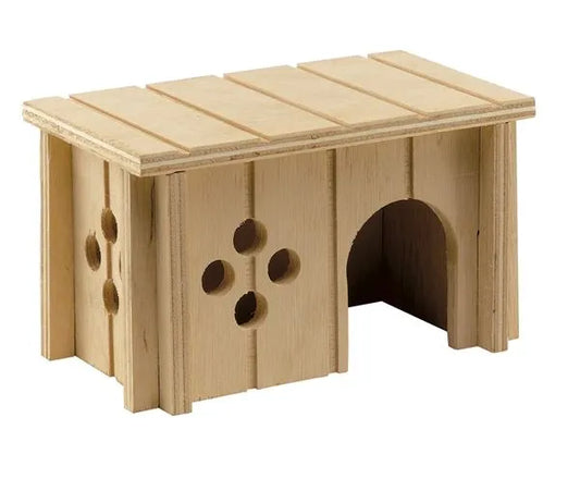 Wooden House For Rodents 14.5x9.5x8.5cm